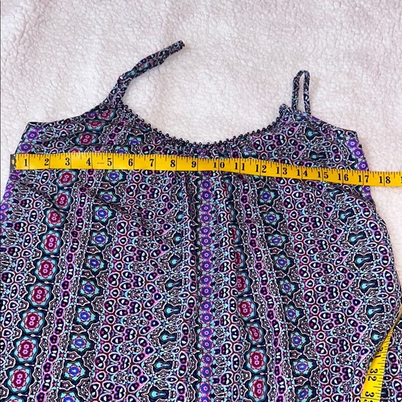 Sanctuary Blue Red A-Line Midi Skirt High-Low Casual - Picture 3 of 8